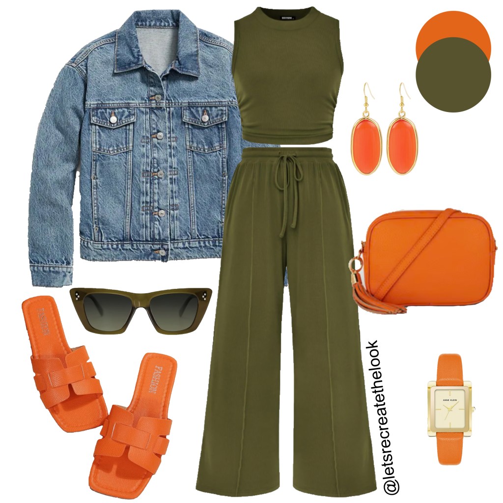 Army Green 2 Piece Pant Set Outfit&nbsp;Ideas